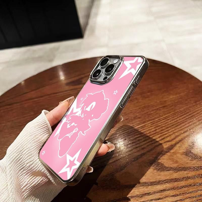 Amy Rose Iphone Case with Starry Design - Pink & White Artwork, Unique Design for Iphone Protection - Tiger, Protective