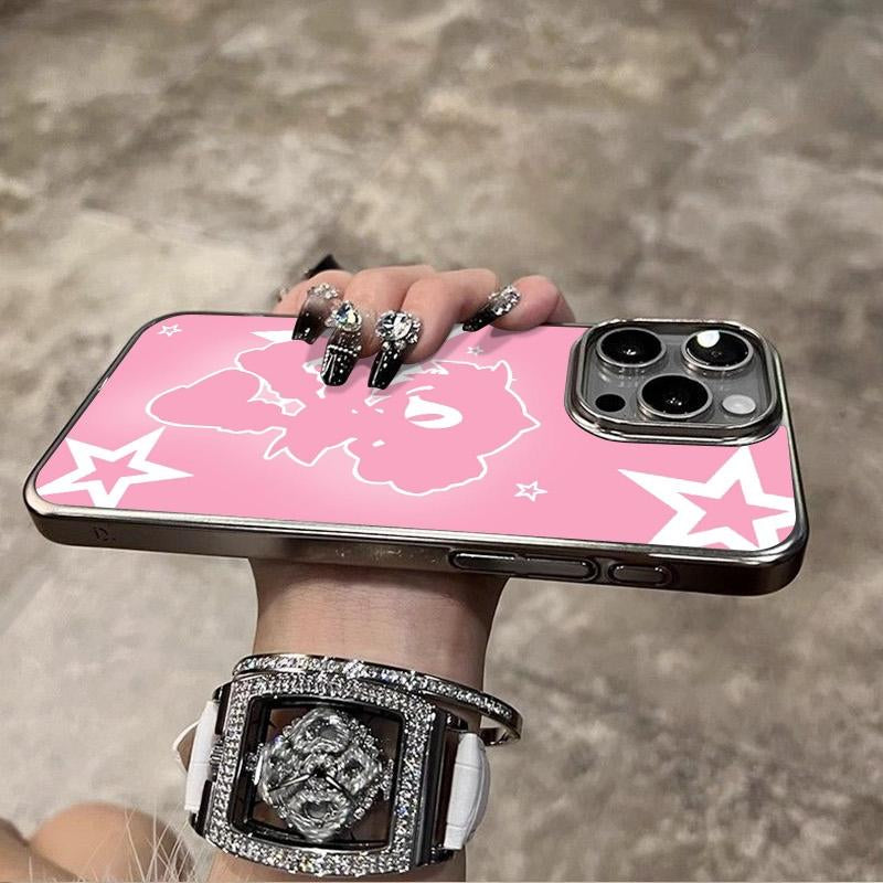Amy Rose Iphone Case with Starry Design - Pink & White Artwork, Unique Design for Iphone Protection - Tiger, Protective