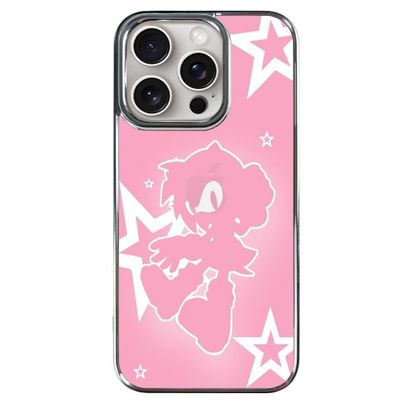 Amy Rose Iphone Case with Starry Design - Pink & White Artwork, Unique Design for Iphone Protection - Tiger, Protective